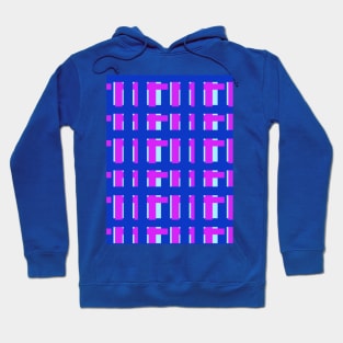 Blue and pink lines, checks, plaid, seamless, pattern Hoodie